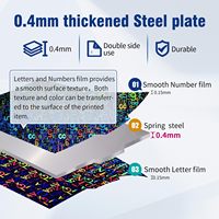 Plaque de construction Neptune 3 Plus/4 Plus lisse double face 330x330mm pour Qid1 X Max 3/A30/ A30 Pro,Tronxy X3S/X5S Pro 2 Plus