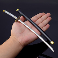 Alliage de zinc tout métal petit jouet épée Bleach Ichimaru Gin Zanpakutou Shinsou 26cm 44g Mini Katana