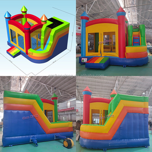 Castillos Inflables Comerciales para Exteriores, Brincolines Inflables para Niños, Combo <span class=keywords><strong>de</strong></span> Tobogán Inflable con Soplador - Product Image 3
