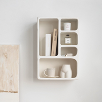 Étagères de rangement multifonctionnelles murales à quatre niveaux en bois personnalisées OEM Chunlei, non pliables, pour le salon