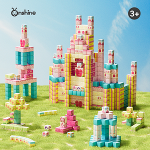 0,8 Zoll 106-teiliges DIY Kinderspielzeug Traumhaftes Prinzessinnenschloss Magnetische Bausteine 3D Mädchenschloss Thema Magnetwürfel Spielzeug für Kinder - Product Image 2