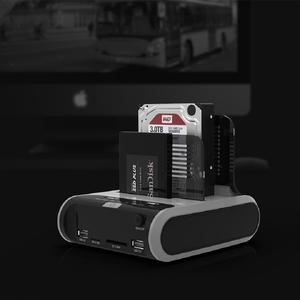 OEM/ODM USB 3.0 Dual Bay Lưu Trữ <span class=keywords><strong>Docking</strong></span> 5Gbps SATA Bên Ngoài Ổ Đĩa Cứng SSD Chất Lượng Cao Dock Lưu Trữ Cho 2.5 & 3.5 SSD HDD - Product Image 1