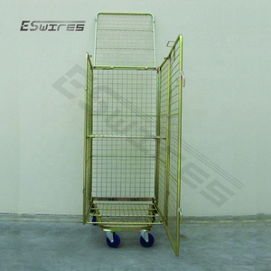 Nestable Metal depolama katlanabilir depo haddeleme kaynaklı tel örgü güvenlik konteyneri kafesi - Product Image 2