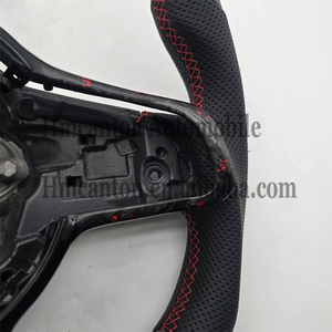 Ventes directes factony volant en fibre de carbone forgé en cuir perforé pour volant Volkswagen <span class=keywords><strong>Golf</strong></span> <span class=keywords><strong>R8</strong></span> - Product Image 4