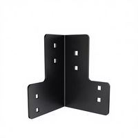 Cadre de support de pergola extérieure moderne minimaliste personnalisé, poteaux de clôture, pièces de connexion en fer forgé triangulaires