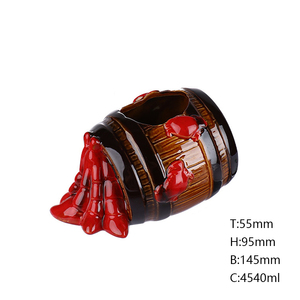 Serie pirata Taza <span class=keywords><strong>Tiki</strong></span> de cerámica creativa Cangrejo ermitaño Animal Taza <span class=keywords><strong>Tiki</strong></span> Cubo de cerveza <span class=keywords><strong>Vasos</strong></span> de cóctel - Product Image 5