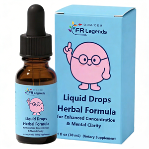 Gota líquida <span class=keywords><strong>de</strong></span> hierbas naturales OEM ODM mejora la memoria y la claridad mental suplemento dietético <span class=keywords><strong>gotas</strong></span> líquidas nootrópicas para niños - Product Image 1