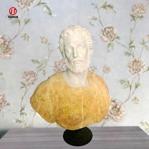 Sculpture romaine sculptée à la main en pierre naturelle célèbre buste de sculpture en marbre masculin à <span class=keywords><strong>vendre</strong></span> - Product Image 4