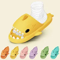 Chinelos femininos bonitos de tubarão, sapatos para o ar livre de desenho animado para crianças, homens, casais, sapatos de eva, novo, 2022