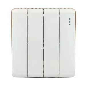 VGT High Quality British standard Wall Switch 4 gang 1 way Electrical Light Switch