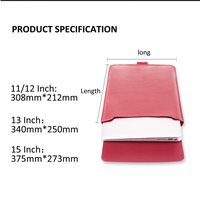 11 12 13 14 15 pouces pochette d'ordinateur multifonctionnelle avec support de béquille pour étui MacBook avec sac de souris