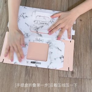 Thấp moq Giao hàng nhanh giấy rõ ràng cửa sổ trong suốt hộp cho pho mát gấp di động Bánh hộp với xử lý chèn thẻ - Product Image 6