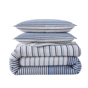 Juegos de Edredón Tamaño <span class=keywords><strong>Queen</strong></span>, Juegos de Edredón a Rayas, Ropa de Cama de Lujo, Ropa de Cama de Algodón Lavado a Rayas, Juegos de Edredón - Product Image 2