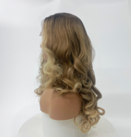 Nouvelle perruque frontale en dentelle 13*6 de 26 pouces, blonde, effet Yaki, avec ligne de cheveux naturelle et cheveux de bébé, en fibre mate résistante aux hautes températures