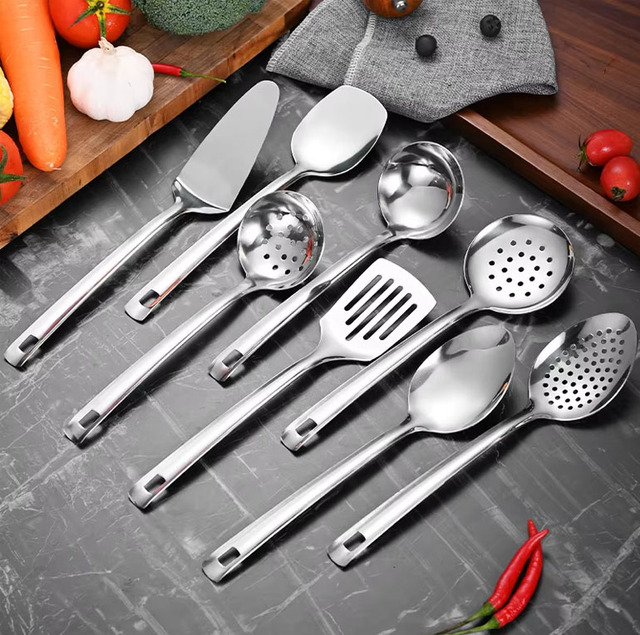 Stainless Steel Kitchen Essentials Soup Ladle Spatula Cooking Utensil Set Kichen Accessories Kitchen Gadgets