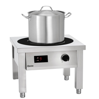 Cuisinière à induction commerciale haute performance 5000W, fabriquée en acier inoxydable pour les applications en cuisine de restaurant