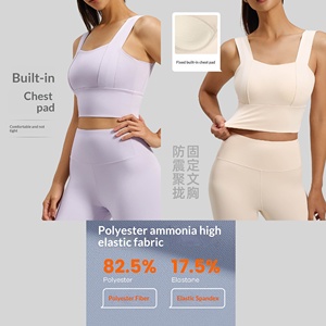 Sujetador deportivo transpirable <span class=keywords><strong>de</strong></span> yoga con copas fijas y soporte alto para mujer, con espalda cruzada, ideal para entrenamiento y fitness - Proveedor mayorista - Product Image 3
