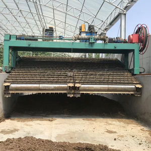 Volteador de compost de estiércol bovino de alta temperatura, máquina volteadora de placas de cadena para fertilizantes orgánicos - Product Image 4