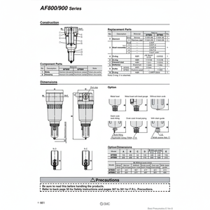 Elemento de filtro de aire neumático SMC modelo 11352-5B - Product Image 1