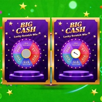 Fabricant de cartes à gratter : Échantillon de design de roue de la fortune, impression personnalisée de tickets à gratter, cartes à gratter pour gagner de l'argent en carton/carton duplex/papier journal