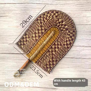 พัดหวายสานด้วยมือศิลปะโบฮีเมียนตกแต่งสไตล์แอฟริกันบ้านไร่หญ้าหญ้าหญ้าทะเลแบบชนบทสำหรับงานแต่งงานฤดูใบไม้ผลิชายฝั่ง - Product Image 2