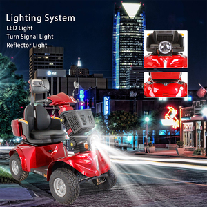 สกู๊ตเตอร์ไฟฟ้าสำหรับผู้ใหญ่รุ่น KSM-910B แบบมีที่นั่งคู่  สำหรับงานหนัก 4 ล้อ  พร้อมหลังคา สำหรับผู้สูงอายุ - Product Image 3