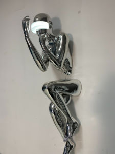 O & <span class=keywords><strong>M</strong></span>电镀树脂办公室装饰雕塑KTV酒店室内雕像定制雕塑性感机器人家居装饰艺术品 - Product Image 4