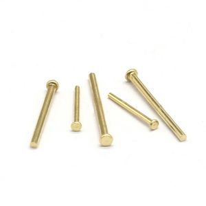 Rivet semi-tubulaire en laiton à tête bombée, norme ISO, finition brillante non revêtue, marque SaiTong, qualité personnalisable pour l'assemblage industriel - Product Image 1
