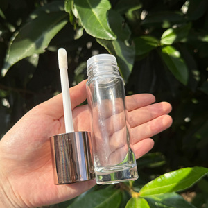 Flacone in <span class=keywords><strong>Vetro</strong></span> Vuoto <span class=keywords><strong>di</strong></span> Lusso da 30ml, Forma Rotonda, Tubo per Lucidalabbra con Pennello Grande, Confezione Cosmetica Vuota - Product Image 1