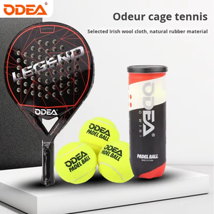 3 balles/boîte Odear Padel Ball en caoutchouc naturel, haute élasticité, durable, portable, pour entraînement en cage, vessie interne épaisse - Product Image 4