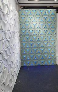 3D резная декоративная светящаяся выдолбленная фоновая настенная панель современный ночной клуб дизайн отеля стиль вышивка доска кожа - Product Image 5