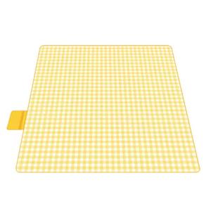 Tapis de pique-nique jaune à carreaux, rectangulaire, imperméable, pour le camping en plein air, utilisation au printemps et à la plage, tapis portable résistant à l'humidité - Product Image 1