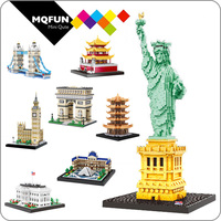 Balody de bloques de construcción de la ciudad de Big Ben Arco de Triunfo de la gran arquitectura asamblea modelo micro bloques de juguetes educativos