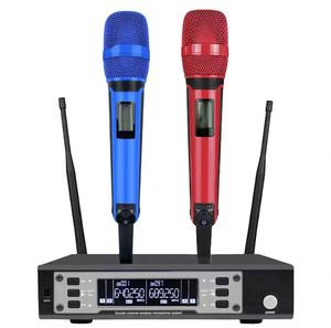 Système de microphone sans fil professionnel UHF à double canal, portatif, longue portée, pour performances DJ - Vente chaude - Product Image 2