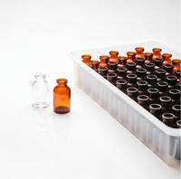 Flacon en verre ambré de type I USP pour l'emballage de médicaments injectables pharmaceutiques