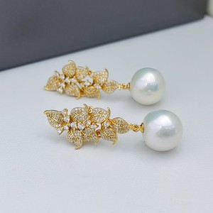 WENCHI 10772 DIY Pearl Accessories S925 <b>Silver</b> <b>Dangle</b> <b>Earrings</b> with 9-15mm Round Beads Empty Tray Gorgeous Jewelry Made in China - Product Image 2