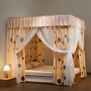 Mosquitero Palace con Soporte de Acero Inoxidable Reforzado, Cortina de Cama con Encaje de 3 Puertas - Product Image 5