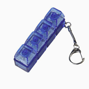En İyi Kalite 4 Tuşlu Mekanik Klavye Anahtarı Anahtarlık Tuş Başlığı Test Cihazı Anahtarları LED Işık ve Stres Giderici Fidget Anahtarlık ile - Product Image 4