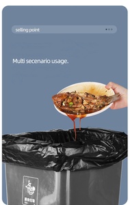 Túi rác lớn dày màu đen khách sạn bất động sản vệ sinh nhà bếp túi nhựa quá khổ dùng một lần bán buôn thương mại - Product Image 3