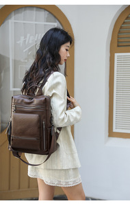 High Quality Women's <b>Backpack</b> Purse Fashion Pu <b>Leather</b> <b>Large</b> Designer Travel Bag Ladies Shoulder Bags - Product Image 6