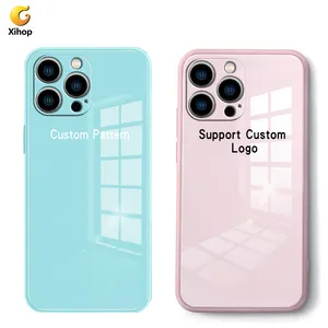Xihop Mirror Cell Mobile Cover Blank Sublimation Original Carbon Fiber Phone Case for iPhone Covers 6 7 8 11 Max