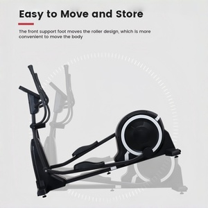 Cyclette Ellittica Manuale per Casa con Resistenza Magnetica, Telaio in Acciaio e Display LED, Azionamento a Ruota Posteriore - Product Image 6