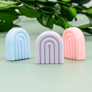 Nouvelle chaîne de sucette DIY, collier, sans BPA, perles en silicone arc-en-ciel à mâcher, 12 mm, certifiées par un tiers, accessoires pour bébé - Product Image 2