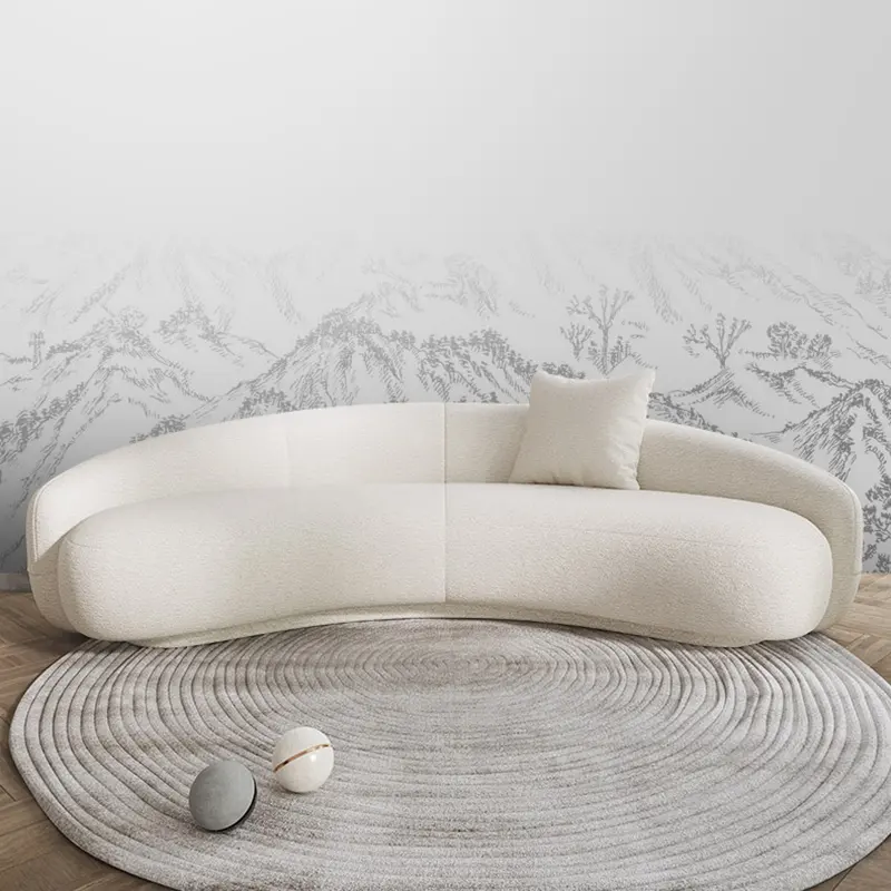 Дизайнерский диван julep, секционный диван на 3 места, роскошная современная мебель для гостиной из белой овечьей шерсти