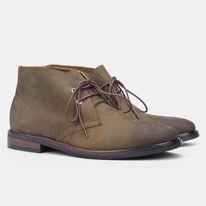 Stivaletti <span class=keywords><strong>Chukka</strong></span> da Uomo in Vera Pelle, Stivali Chelsea Classici, Scarpe Casual Eleganti da Lavoro, Stivali Desert - Product Image 1