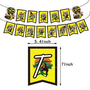Set Decorazioni per Festa a Tema <span class=keywords><strong>Cobra</strong></span> <span class=keywords><strong>Kai</strong></span> con Striscione, Palloncini in Lattice, Topper per Cupcake, Articoli per Feste <span class=keywords><strong>di</strong></span> Compleanno e Film per Bambini - Product Image 4