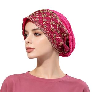 HZM-61293 Bonnets Chimio pour Femmes, Turbans Élastiques Extensibles, Chapeaux Doux pour le Cancer, Couvre-chefs, Écharpes et Bandeaux - Product Image 4