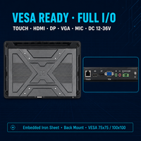 Monitor Industrial Táctil Capacitivo de 7 Pulgadas, 1024x600 LCD, VGA, HDMI, DP, Opción Resistiva de 10 Puntos de Tacto, Gabinete Integrado, OEM