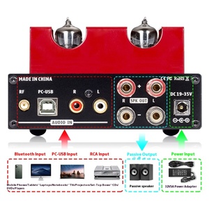 Amplificateur de puissance à tubes hybrides 320W 2 canaux Préampli à tubes avec amplificateur de puissance à transistors Fever <span class=keywords><strong>Audio</strong></span> Amplificateur <span class=keywords><strong>DAC</strong></span> Système HiFi - Product Image 6