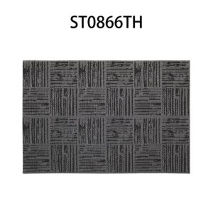 Écologique PVC Rectangulaire Hôtel Maison Cuisine Tapis Ensemble Lavable Antidérapant Classique Tissé Vintage Check Oil Repellent - Product Image 2
